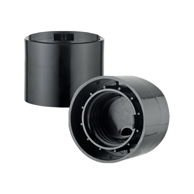 Fekete pp műanyag tárcsa felső kupak mosószerhez